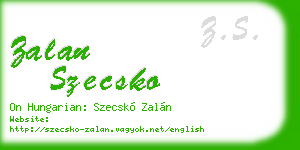 zalan szecsko business card